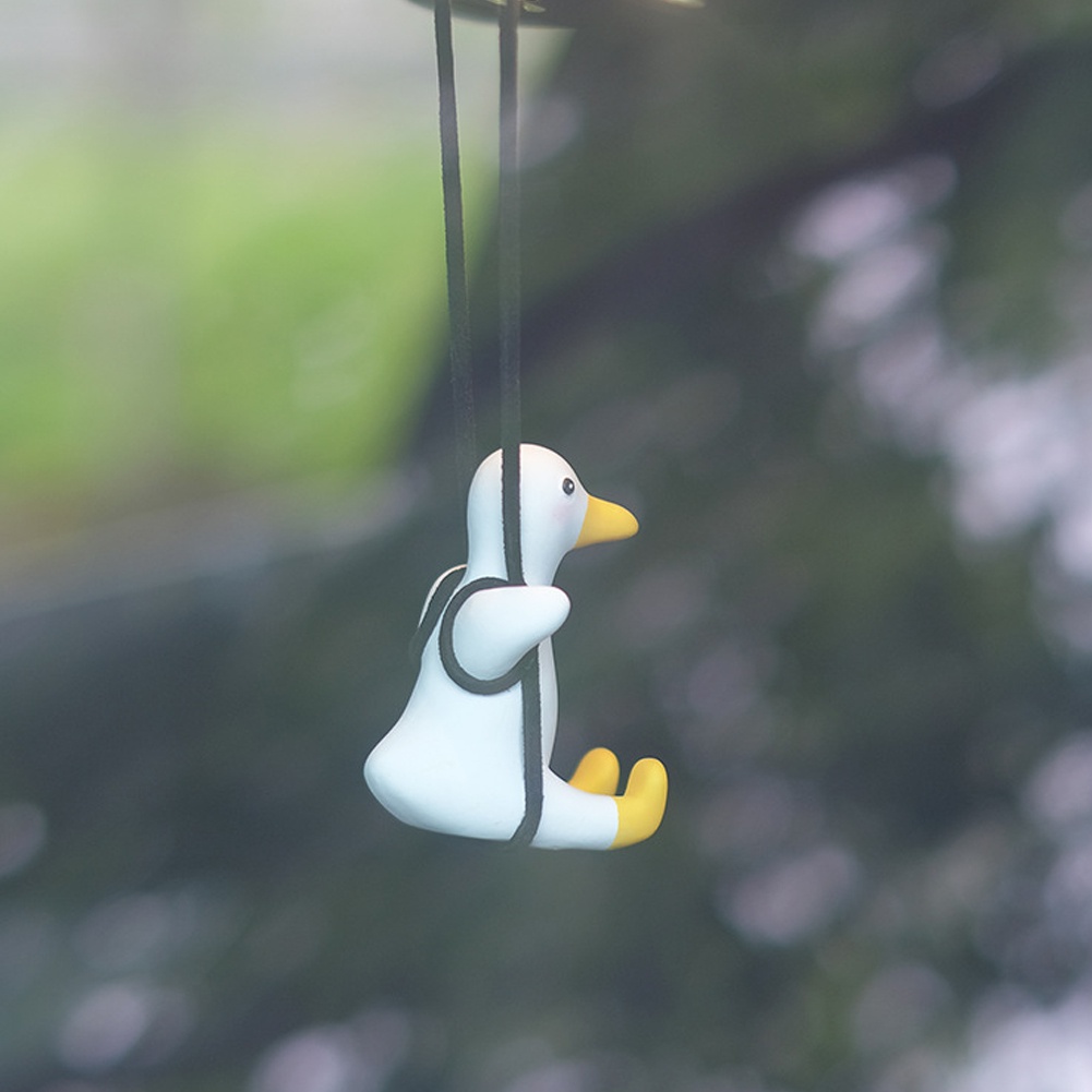 Phụ Kiện Trang Trí Gương Chiếu Hậu Xe Hơi Hình Vịt Lắc Lư Dễ Thương