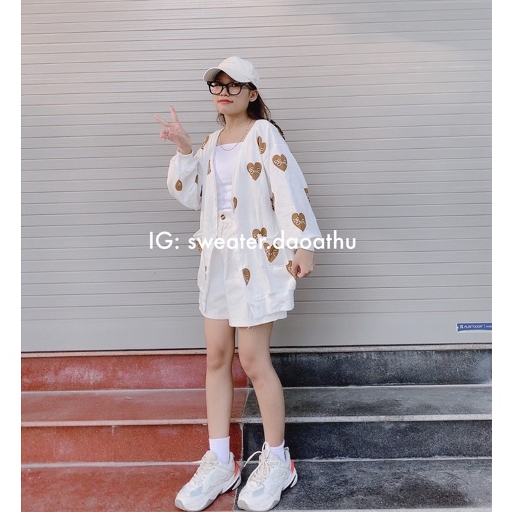 ÁO CARDIGAN HÌNH TIM (KÈM ẢNH THẬT) | BigBuy360 - bigbuy360.vn