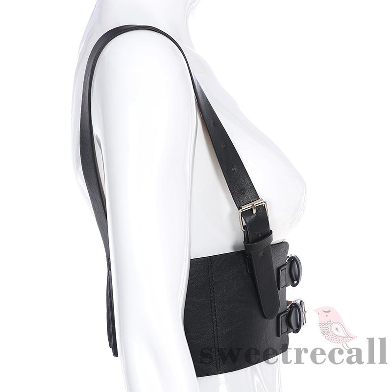 SWT-Lady PU Waist Seal with Adjustable Belt, Skinny Fit Sexy Style Summer Belt (Black) | BigBuy360 - bigbuy360.vn