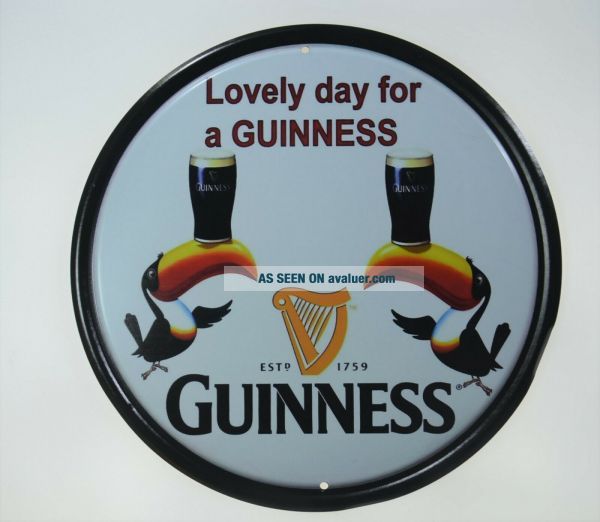 Tranh treo tường Kim Loại hình tròn đường kính 30cm GUINNESS-SKU-TRANH30-va