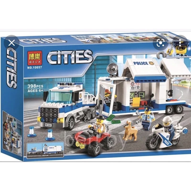Đồ chơi xếp hình city urban lắp ráp xe cảnh sát cho bé