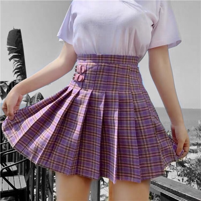 Chân váy tennis purple