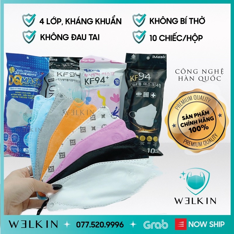 Khẩu Trang KF94 4D 4 Lớp combo set 50 Cái