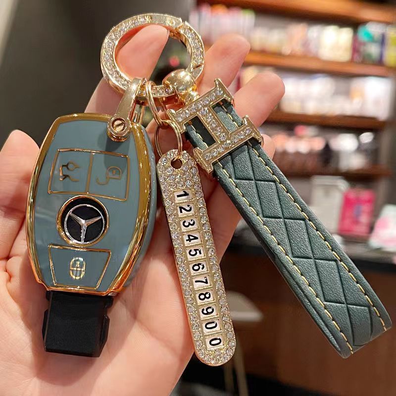 Vỏ Bọc Chìa Khóa Xe Hơi Mercedes Benz CLA GLA GLK AMG GLC C C200 B200 S C E Class W213 Bằng TPU Mềm