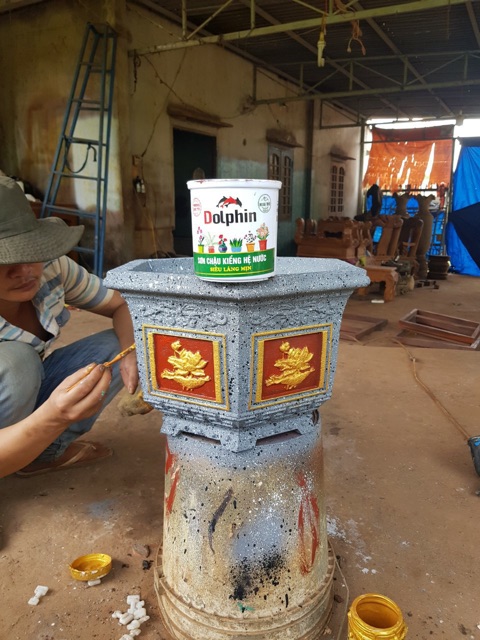 Sơn chậu kiểng hệ nước Dolphin 1kg