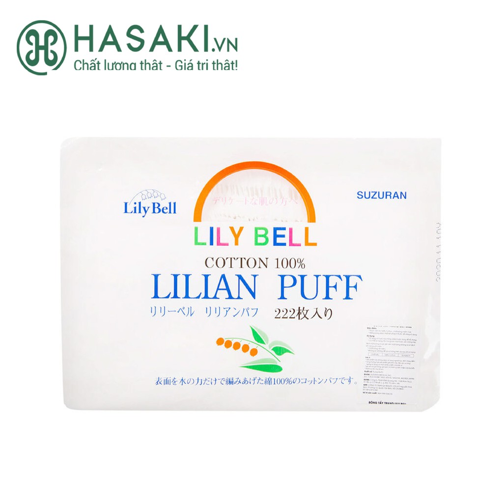 Bông Tẩy Trang LilyBell Lilian Puff Cotton 222 Miếng