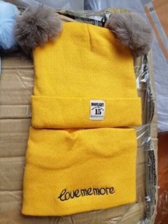 SET KHĂN MŨ LEN QUẢ BÔNG CHO BÉ