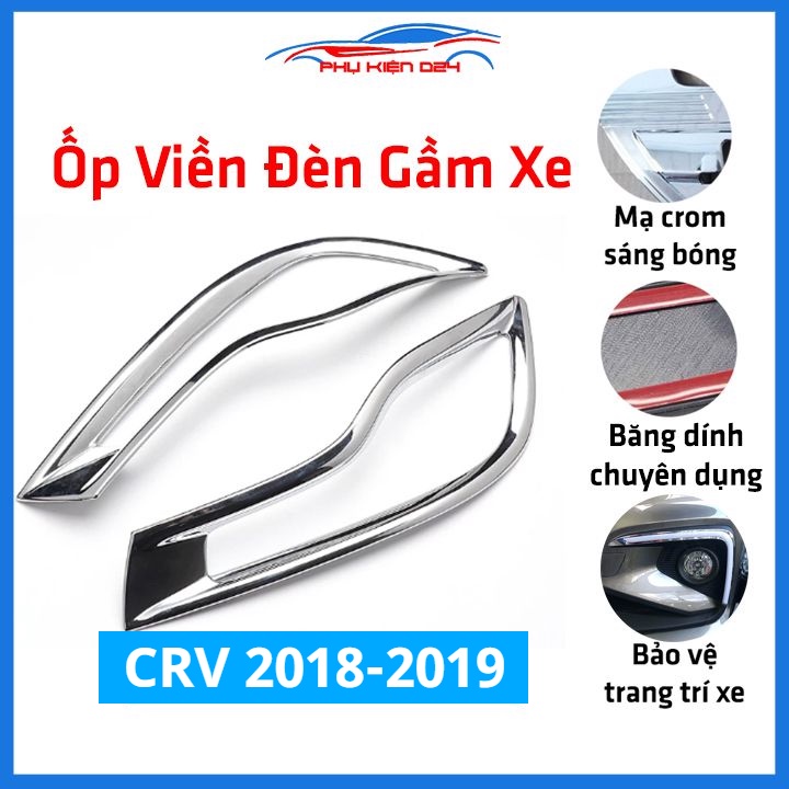 Ốp viền đèn gầm sau CRV 2018-2019 mạ Crom chống trầy trang trí làm đẹp xe