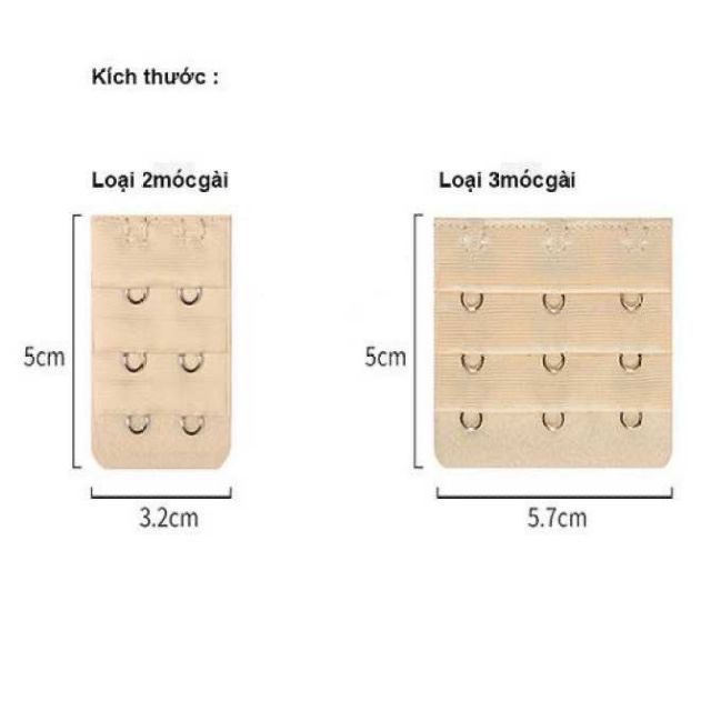 Móc Nối Dây Áo Ngực Loại 2 Và 3 Móc| Nới Rộng Dây Áo Ngực Tiện Lợi