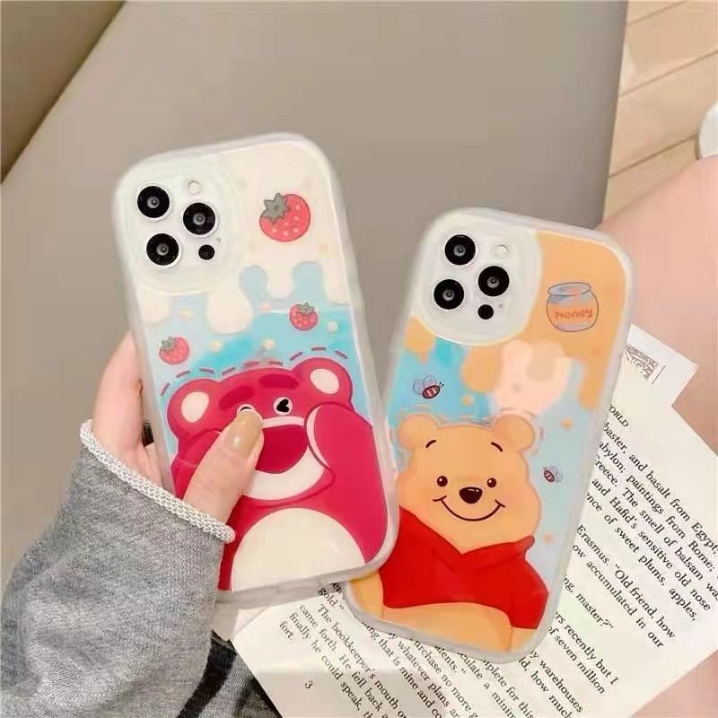 Ốp Điện Thoại In Hình Gấu Dễ Thương Cho IPhone 12 13 11 Pro Max X Xs Max Xr 7734