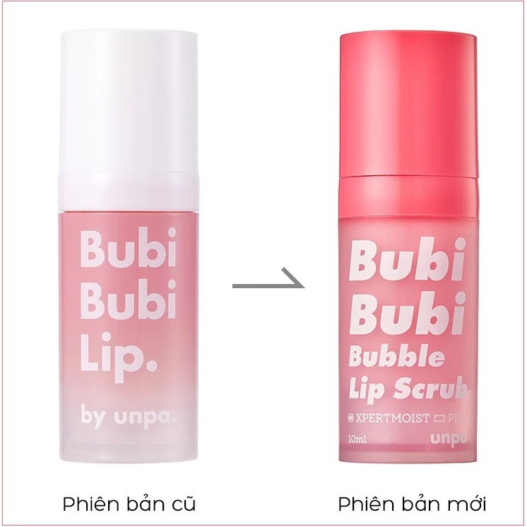 BubiBubi - Tẩy Tế Bào Chết Sủi Bọt Cho Môi Unpa Bubi Bubi Bubble Lip Scrub 10ml [Mẫu 2021]