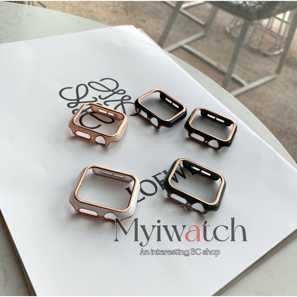 Vỏ cứng hai màu bảo vệ toàn diện chống rơi vỡ thích hợp cho Apple Iwatch Se 6 5 4 3 2 38mm 40mm 42mm 44mm