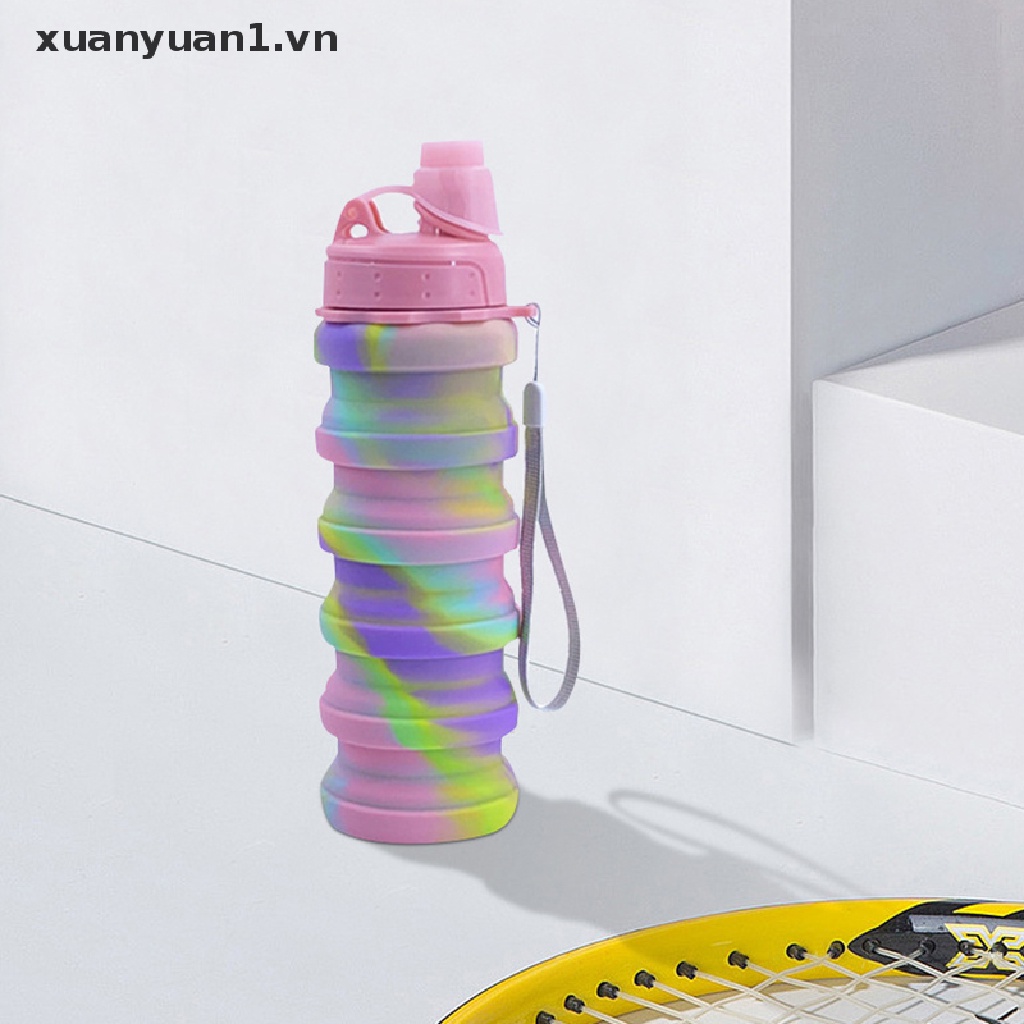 Cốc Uống Nước Silicone 500ml Có Thể Gấp Gọn Tiện Dụng