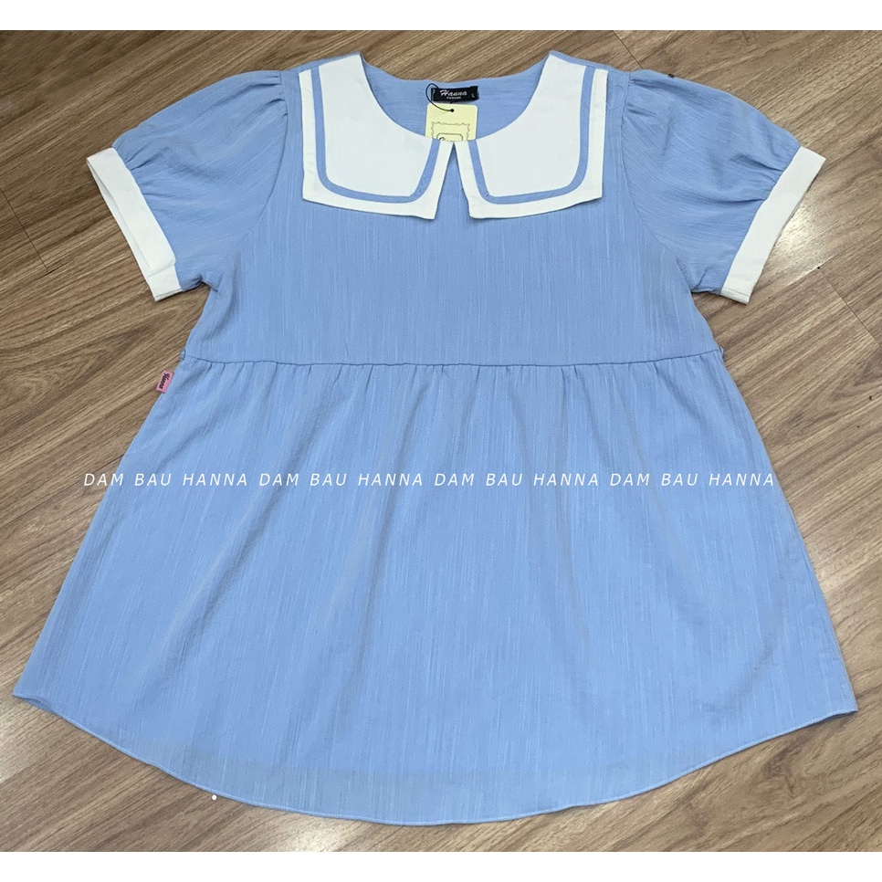 [HANNA] Áo bầu đẹp tphcm cho người nhỏ nhắn có size 40-65kg và size 60-80kg kiểu áo dễ thương chất vải đũi cao cấp