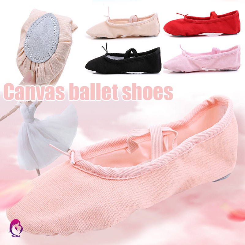 SDJH Childrens Adult Canvas Soft Bottom Ballet Shoes Practice Yoga Shoes