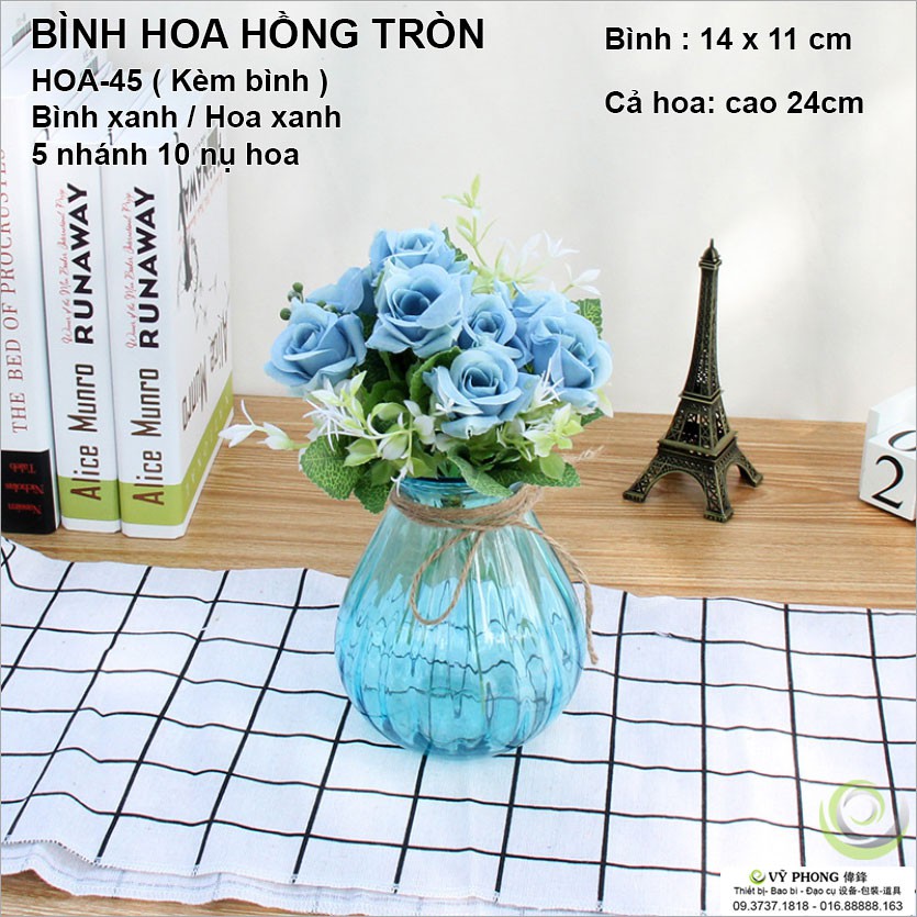 BÌNH HOA HỒNG TRÒN DECOR TRANG TRÍ NHIỀU MÀU PHỤ KIỆN CHỤP ẢNH SẢN PHẨM HOA-42~45