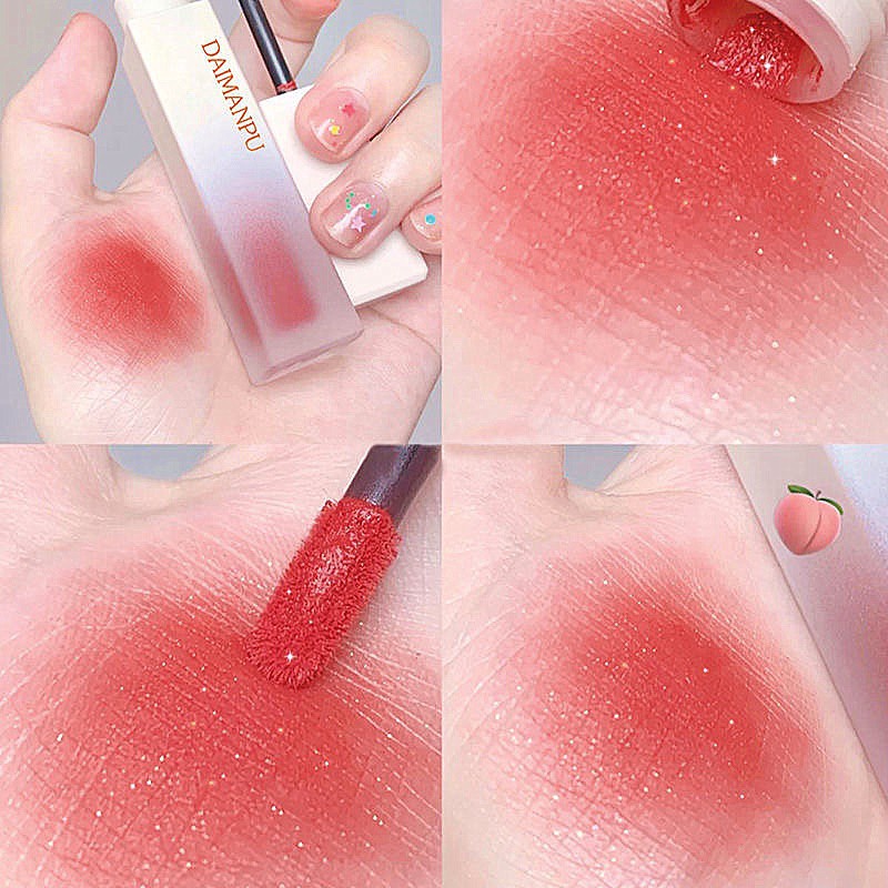 Son kem lì ống nhỏ màu trắng trà sữa/hồng đào nhung mịn phù hợp cho học sinh/sinh viên