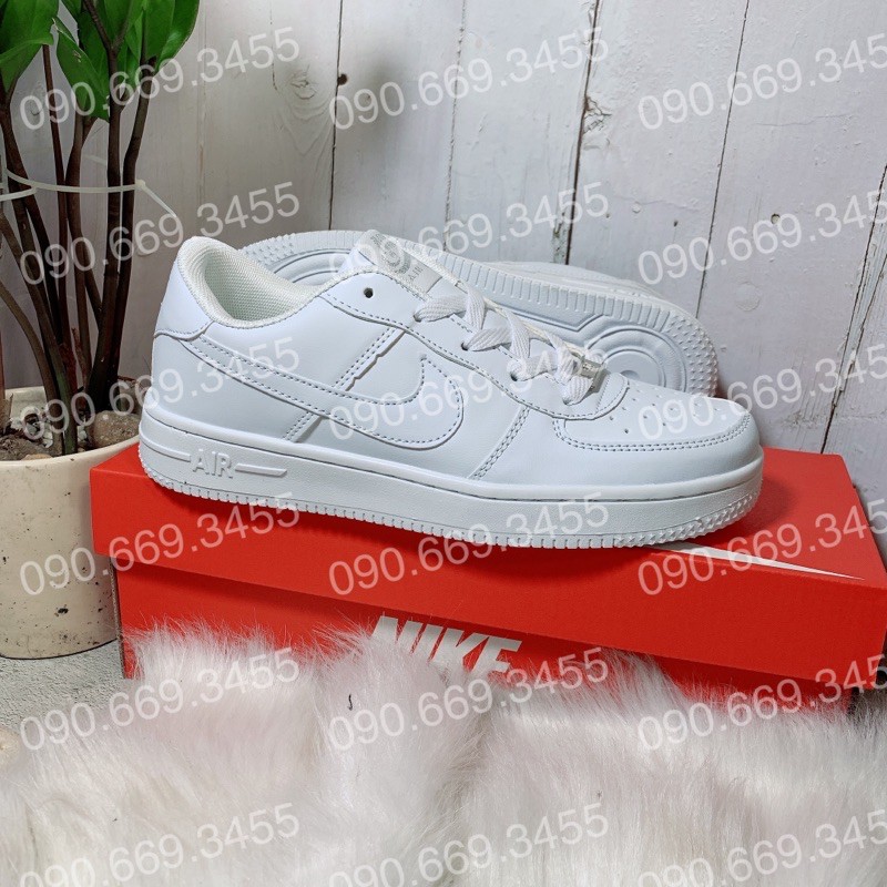 Giày sneaker trắng nam nữ af1_trắng- da đẹp hàng chuẩn - tặng hộp