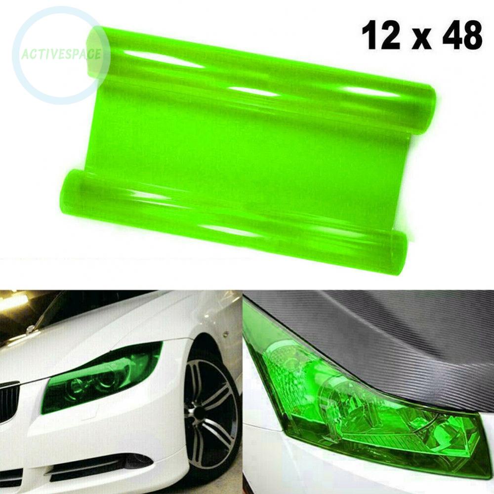 Lamp Film Universal 12&quot; X 48&quot; DRL For Headlight Green Parts Accessories