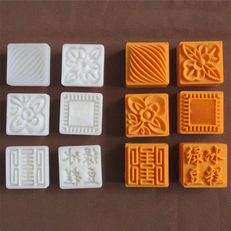 Khuôn Nhựa Làm Bánh Trung Thu Hình Vuông 30g Diy