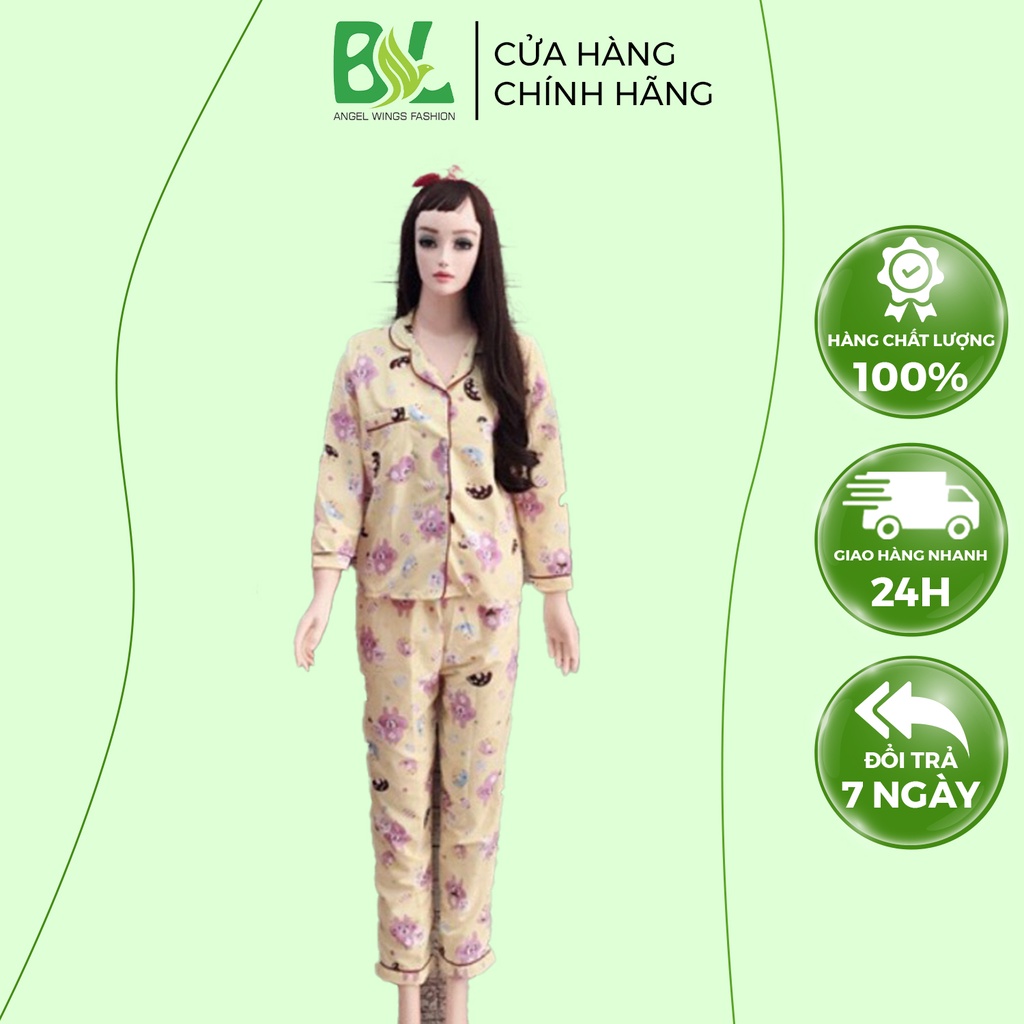 Bộ Pijama Quần Dài Áo Dài Tay Cho Nữ BL Fashion