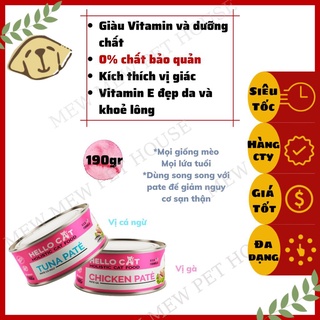 Pate mèo hello cat lon 190g