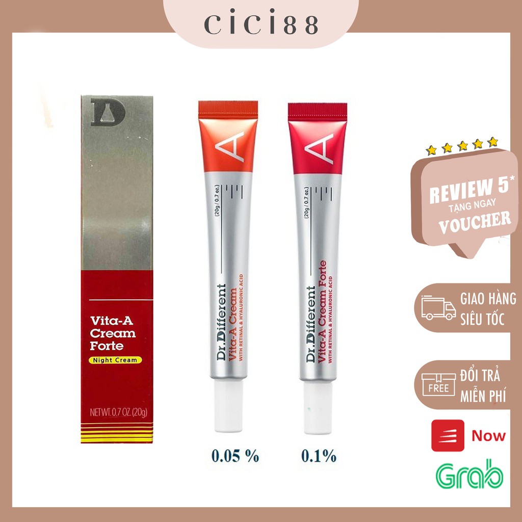 Kem chống lão hóa  Dr.Different Vita A Cream Chứa Retinal (20g)