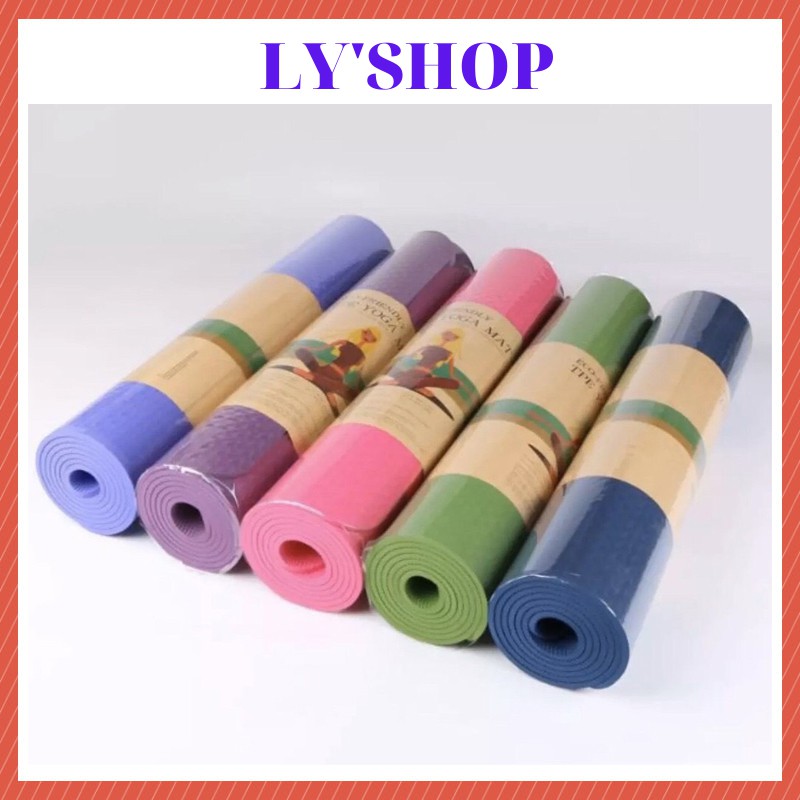 [XẢ KHO ] THẢM TẬP YOGA  𝑭𝑹𝑬𝑬𝑺𝑯𝑰𝑷 THẢM TẬP GYM TPE 1 LỚP SIÊU BỀN DÀY 8MM , BÁM TỐT （HOA VIỆT YOGA SHOP) TT02