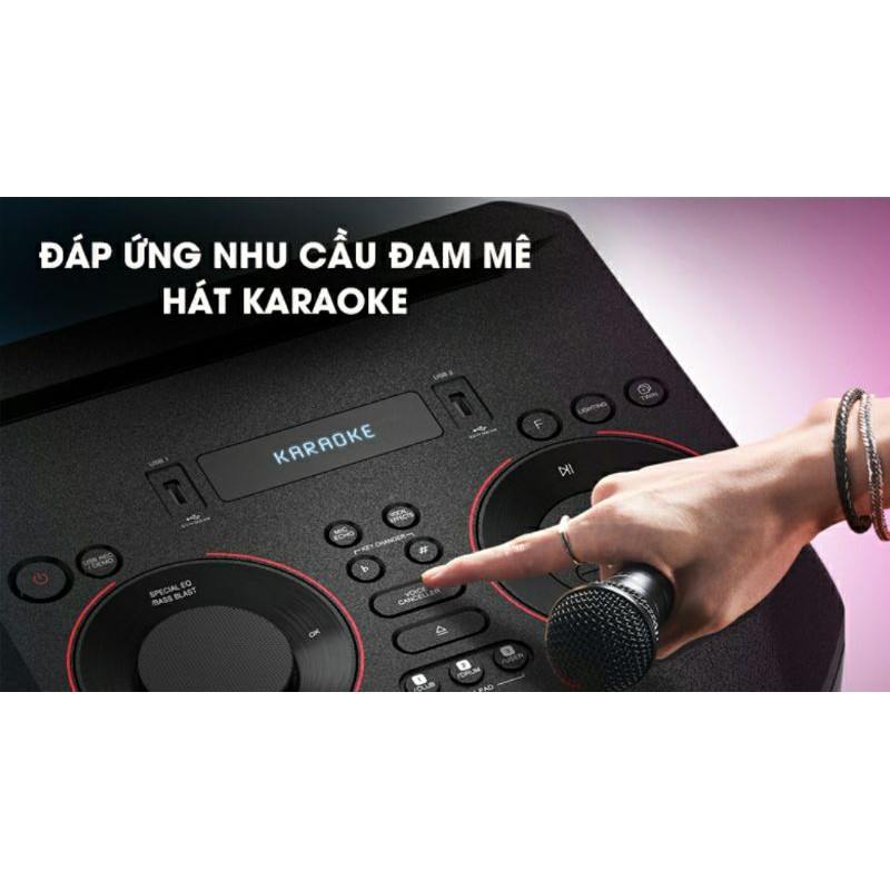 Loa Kéo Karaoke Bluetooth LG XBoom RN5 300W Tặng Kèm Mic Hát 500 K Hàng Chính Hãng BH 12 Tháng