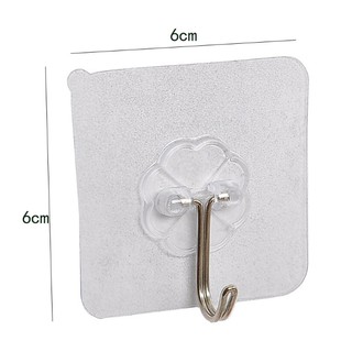 Móc Dán Tường Siêu Dính Trong Suốt Chịu Lực Tốt Treo Tường Chắc Chắn 6x6 cm