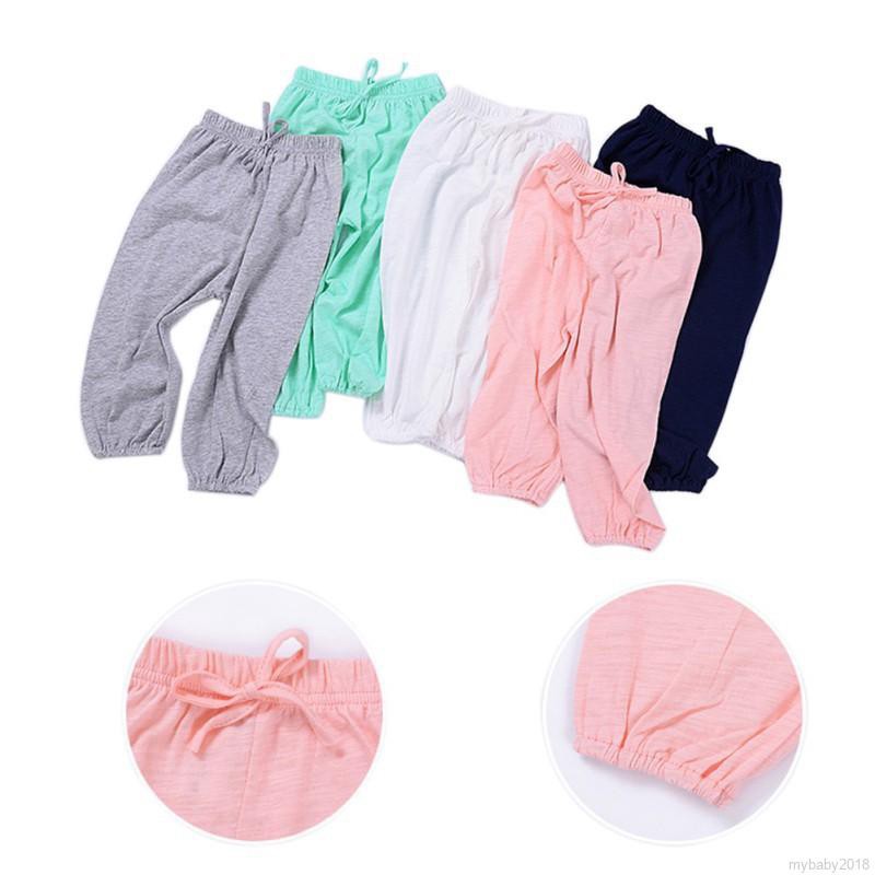 Quần Dài Cotton Màu Trơn Cho Bé 1-6 Tuổi