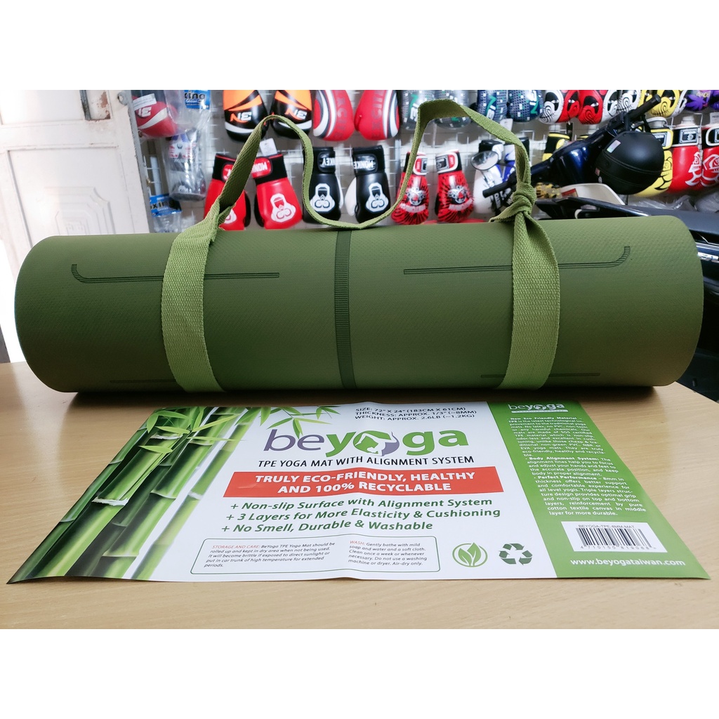 Thảm Tập Yoga Định Tuyến, TPE Cao Cấp, Bám Tốt, Chống Trượt, Nhập Khẩu Đài Loan, Hãng beYoga