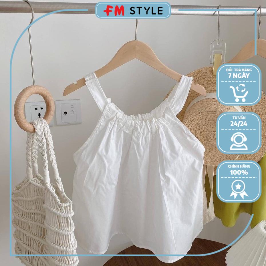 Áo yếm nữ 2 dây cổ nhúng phong cách tiểu thư FM STYLE, áo kiểu nữ 2 dây dáng yếm 205110118