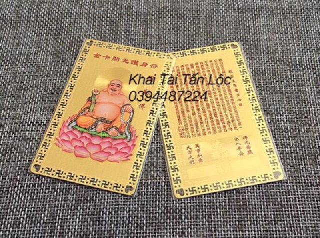 Kim bài Phật Di Lặc thu hút tài lộc