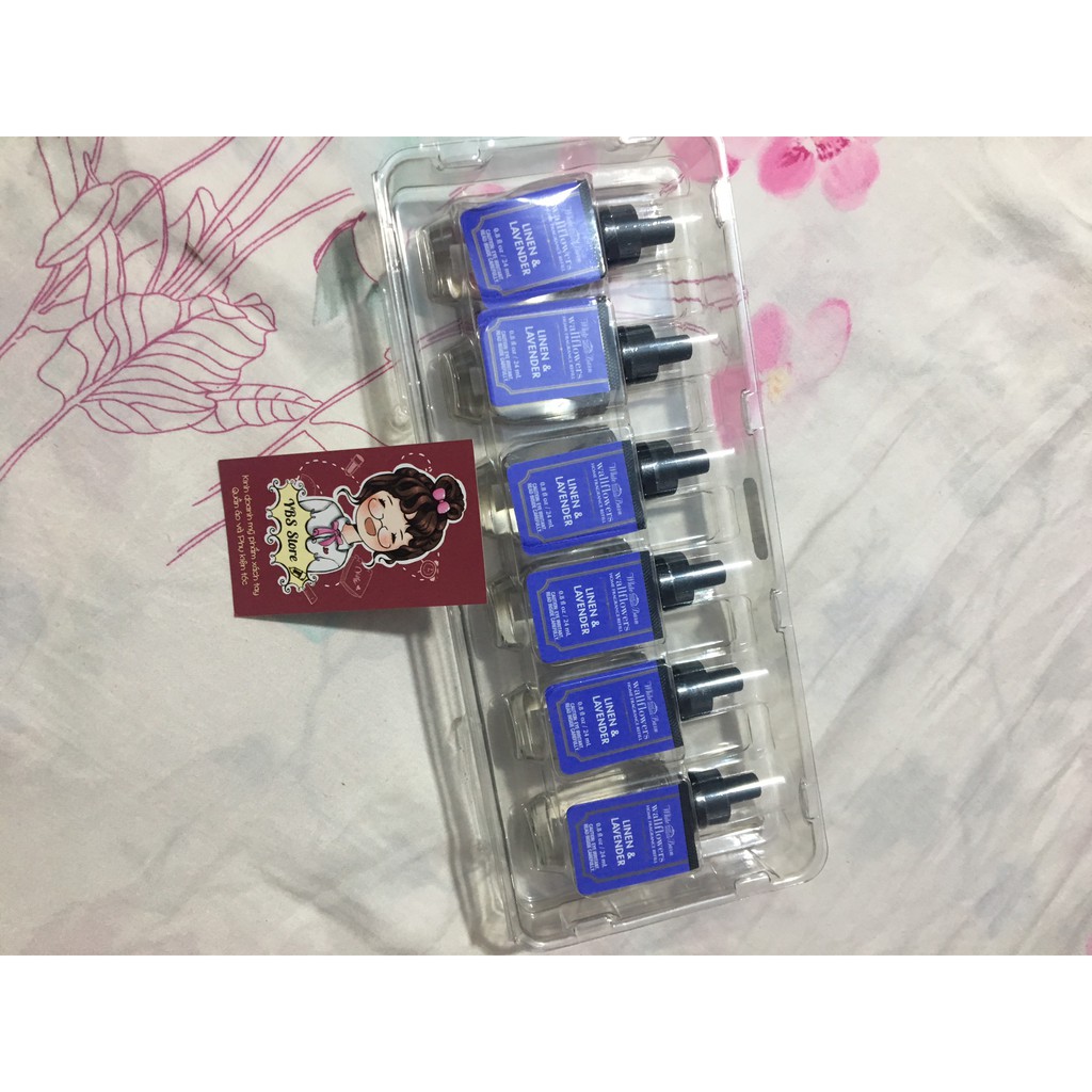 {Bill Mỹ} {1 Chai} Linen &amp; Lavender Tinh dầu Bath &amp; Body Works Wallflower Home Fragrance Refills 24ml và nhiều mùi khác