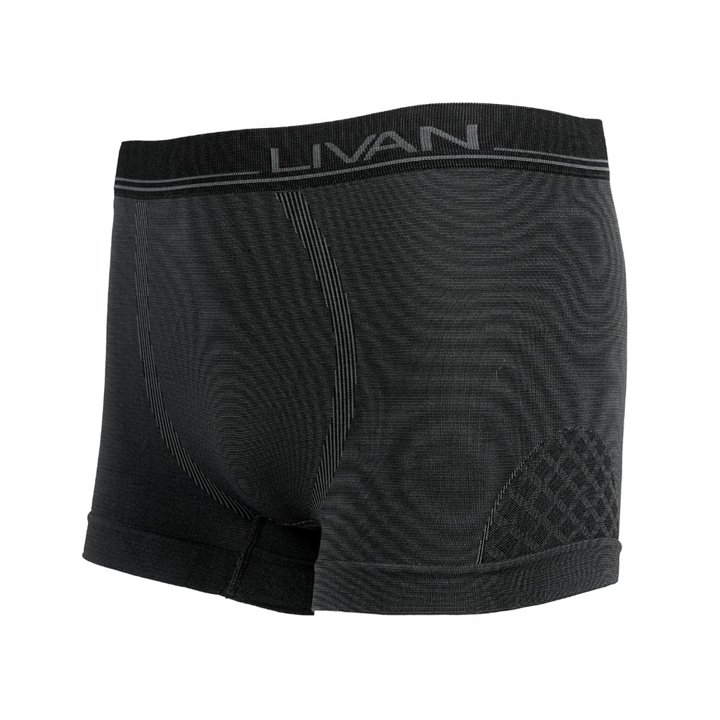 Quần Sịp Đùi Sợi Bamboo Kháng Khuẩn Livan Sport Màu Đen