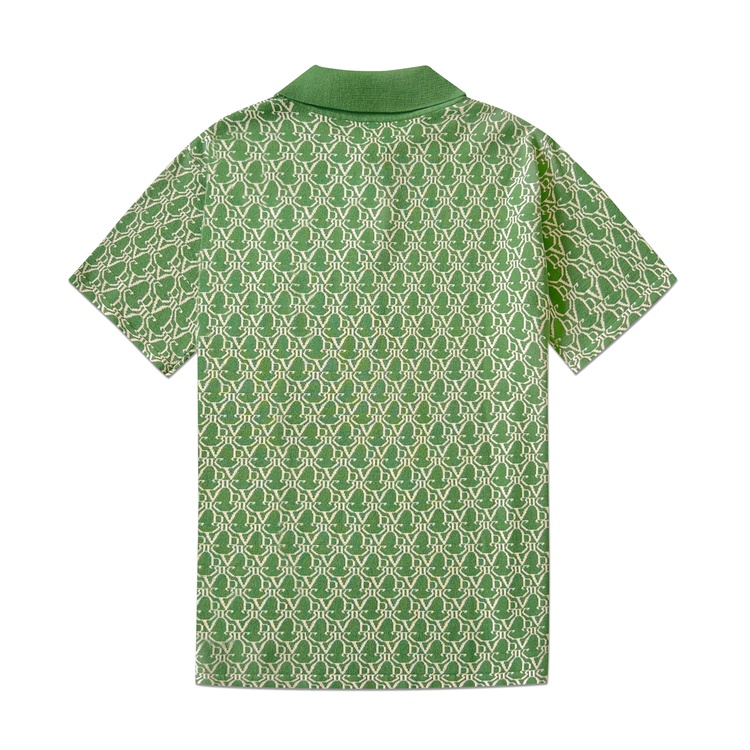 DVRK - Áo polo họa tiết Monogram JADE GREEN - DVRK - 22SS