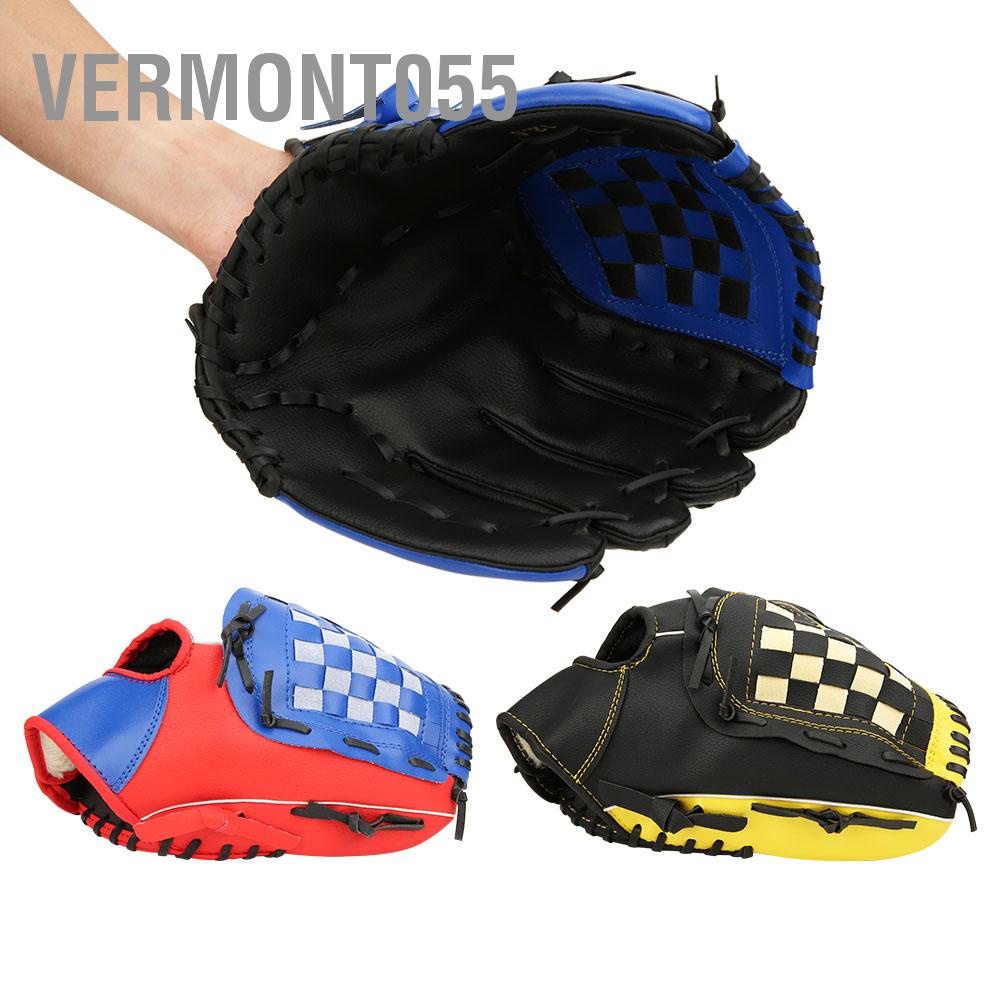 Vermont055 PU Leather Baseball Glove Practicing Training Competition Gloves for Teenager Children