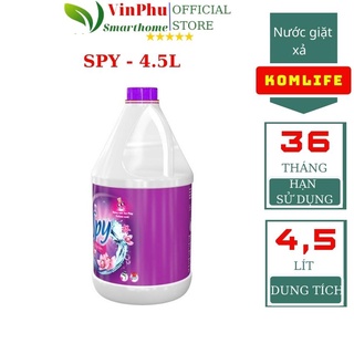Nước giặt xả SPY – 4,5L – 3 mùi hương ( xanh, hồng, tím ), Thơm hương nước hoa Pháp, Lưu hương tới 7 ngày VinPhu VP65