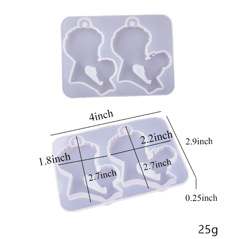 Khuôn Silicone Làm Mặt Dây Chuyền Thủ Công DIY Hình Mẹ Và Bé