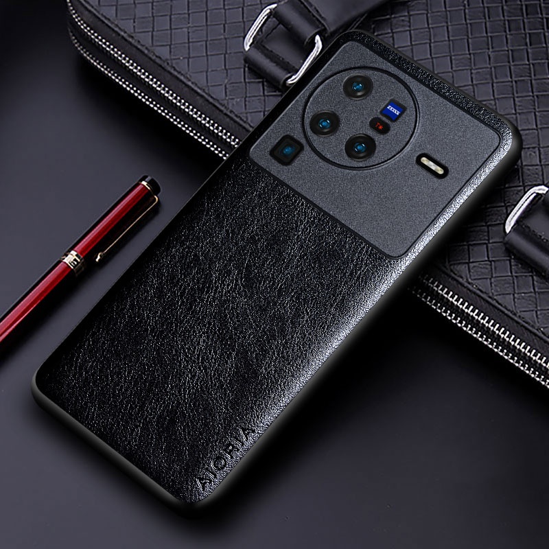 Sang Trọng Bao Da Điện Thoại pu Màu Trơn Phong Cách Doanh Nhân Cho vivo x80 pro Ốp