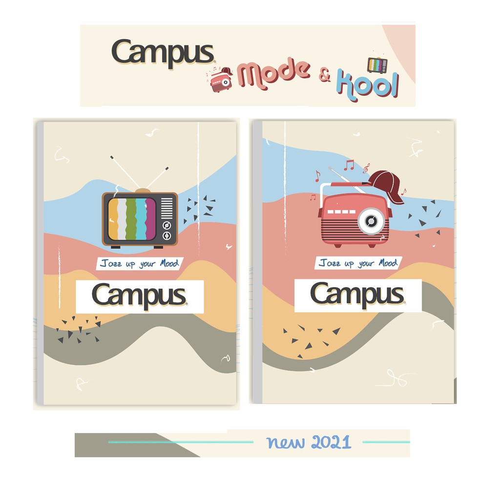 Lốc 5 Vở KN có chấm Campus Mode &amp; Cool 120 trang