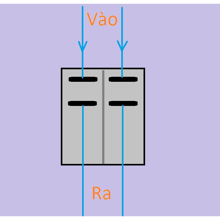 Công tắc bập bênh 4 chân, có đèn led