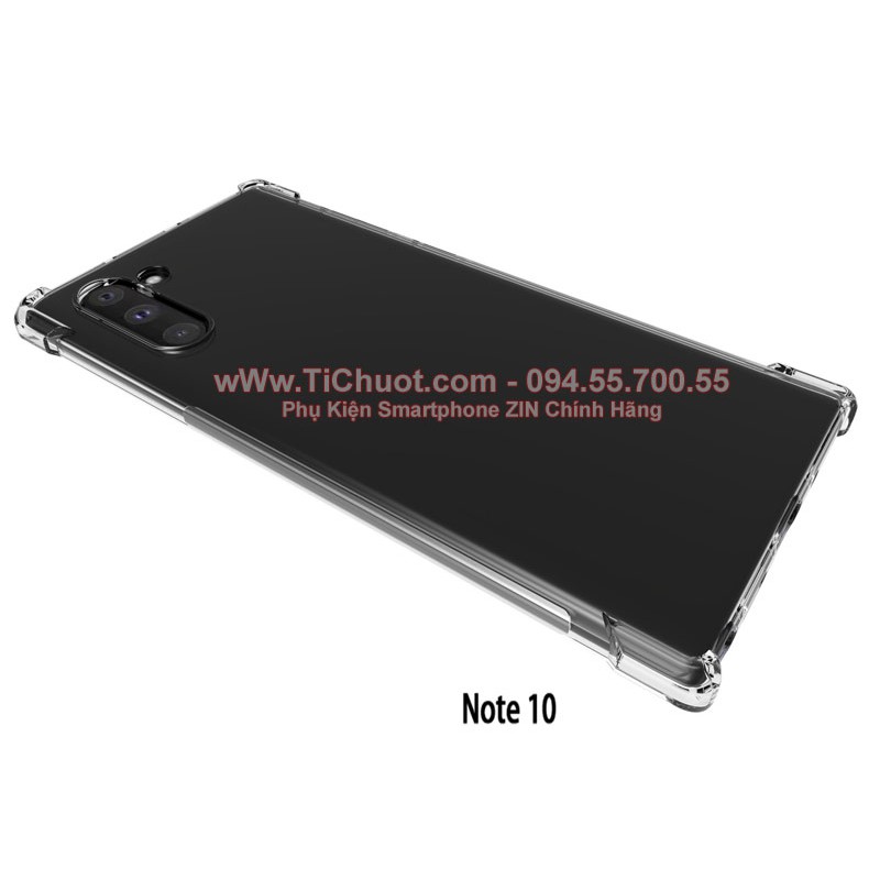 [Chống Sốc 4 góc] Ốp lưng Samsung Note 10 Dẻo Trong