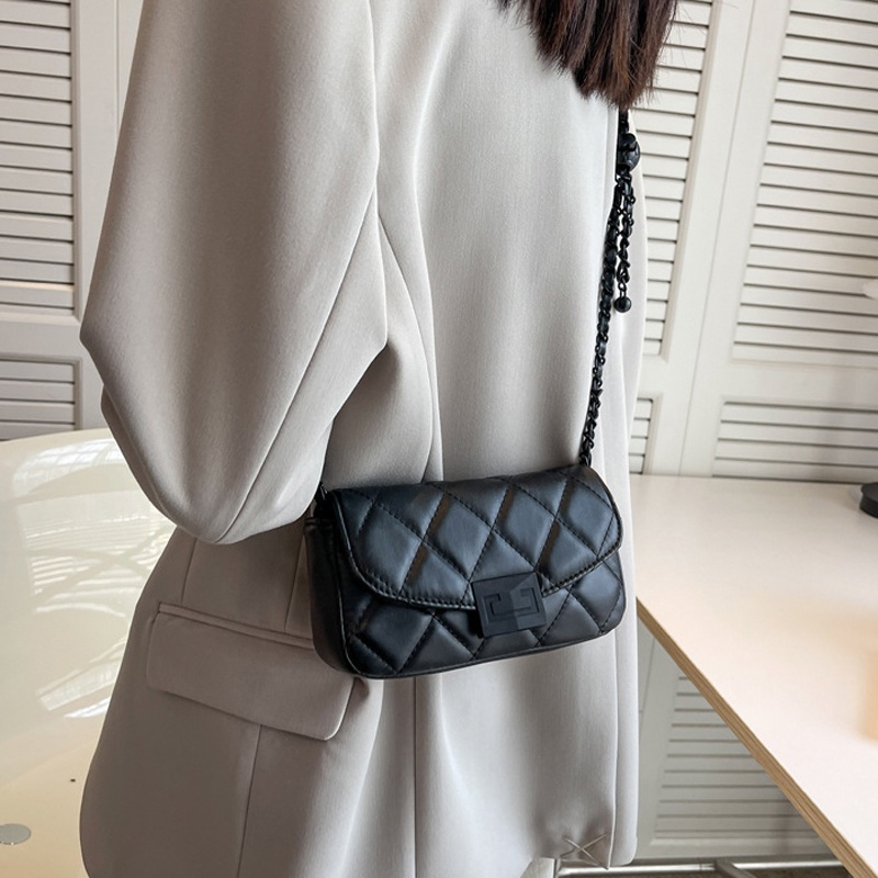 Túi đeo chéo IELGY dây xích hình thoi đơn giản thời trang cho nữ