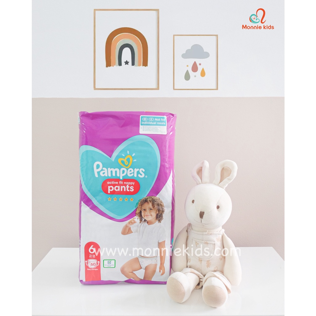 Bỉm quần cho bé Pampers UK, tã em bé siêu thấm hút chống tràn size 4-84 miếng - Monnie Kids