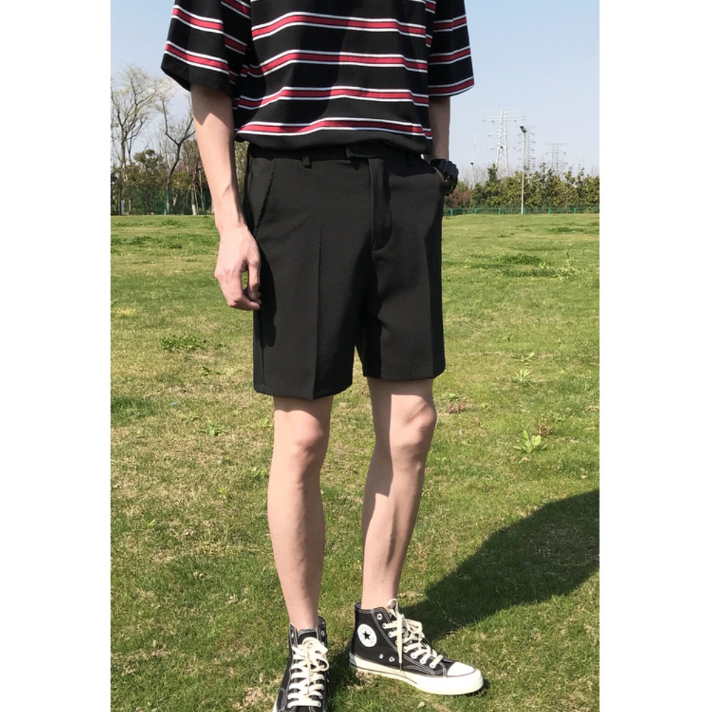 [Tiền Nào Của Đấy]Quần Short Tây Nam, Quần Đùi Vải Nam Màu Đen Vải Co Giãn Phong Cách Hàn Quốc-QD06 | BigBuy360 - bigbuy360.vn