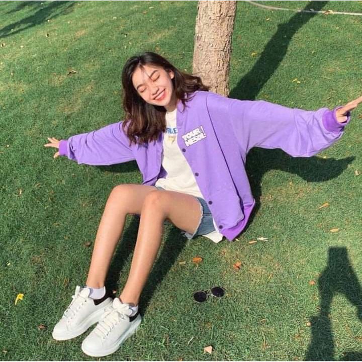 ÁO KHOÁC CARDIGAN TÍM FALL IN LOVE - CADIGAN HOA CÚC TÍM | BigBuy360 - bigbuy360.vn