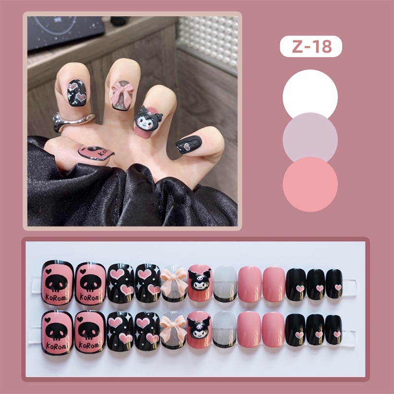 Set 24 móng giả N331 đính đá cao cấp ( Tặng kèm keo và dũa )