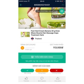 [FREESHIP] Kem chuối giảmnứt gót chân Thái lan